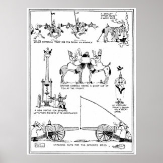 Póster Heath Robinson Cracking Nuts Personalizado F de la