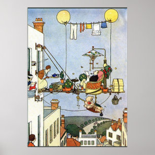 Póster Heath Robinson Illustration Home Comforts W Heath 