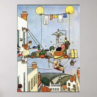 Póster Heath Robinson Ilustracion Hogar Comfort W Heath