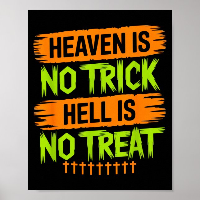 Póster Heaven Is No Trick Hell Is No Treat - Christian Ha (Frente)