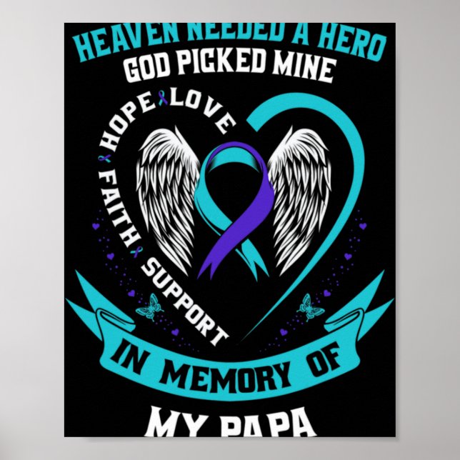 Póster Heaven Needed A Hero God Cked My Papa Suicide Aw  (Frente)