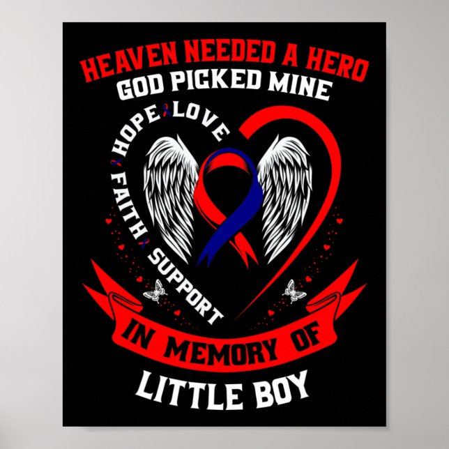 Póster Heaven Needed A Hero God Picked Son Little Boy Chd (Frente)