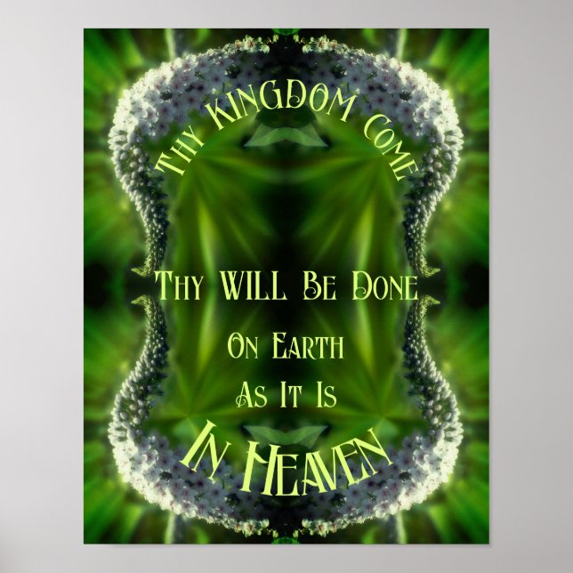 Póster Heaven On Earth Wildflower Resumen Inspirador (Frente)
