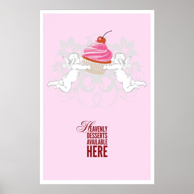 Póster Heavenly Desserts Bakery Poster (Frente)