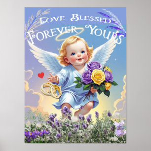 Póster Heavenly Ring Bearers – Cute Angels in Love