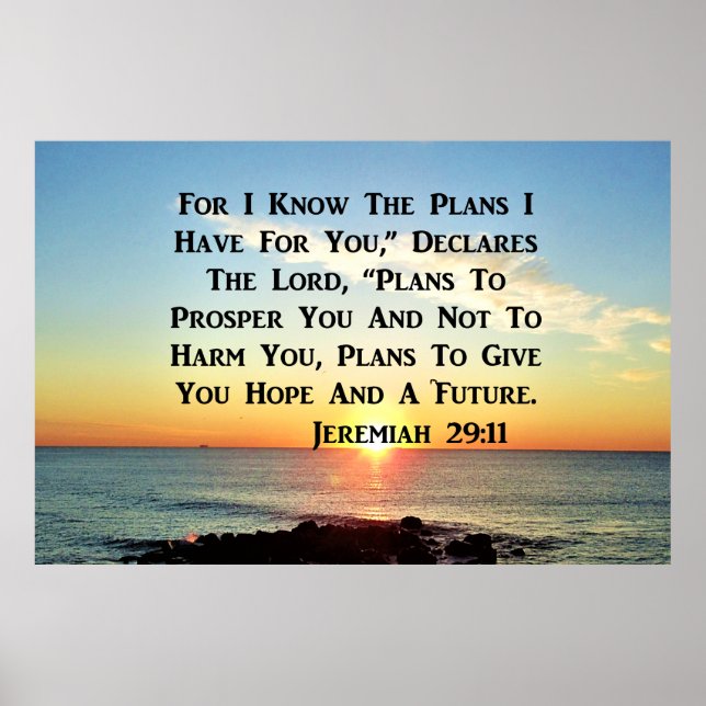 PÓSTER HEAVENLY SUNRISE JEREMIAH 20:11 VERSE (Frente)