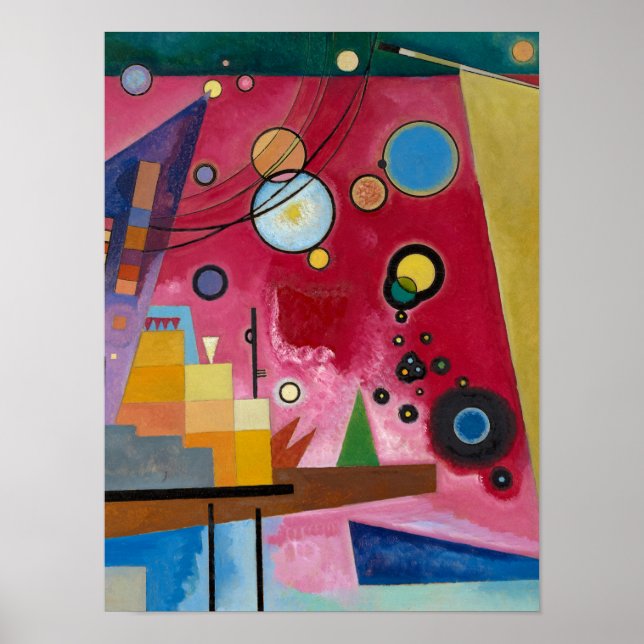 Póster Heavy Red, 1924 por Wassily Kandinsky (Frente)