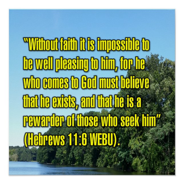 Póster Hebreos 11:6 WEBU (Anverso)