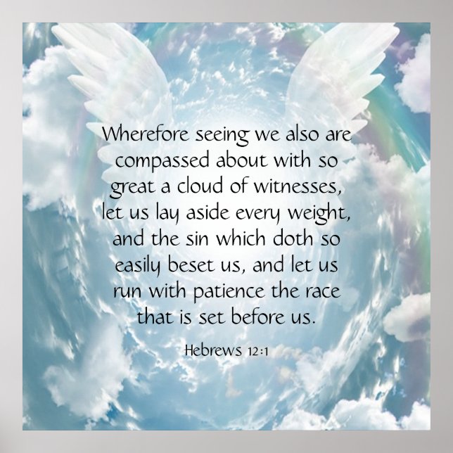 Póster Hebreos 12:1 (Frente)