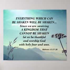 Póster Hebreos 12:27-28 TODO LO QUE SE PUEDE DESACTIVAR