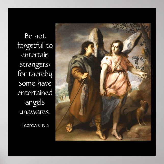 Póster Hebreos 13:2 (Frente)