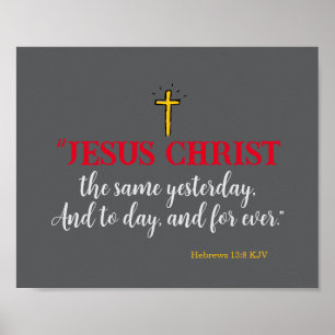 Póster Hebreos 13:8 “Jesucristo el mismo…”