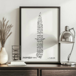 Póster Hebreos 4 12 13 Versículo De La Biblia Caligrafía