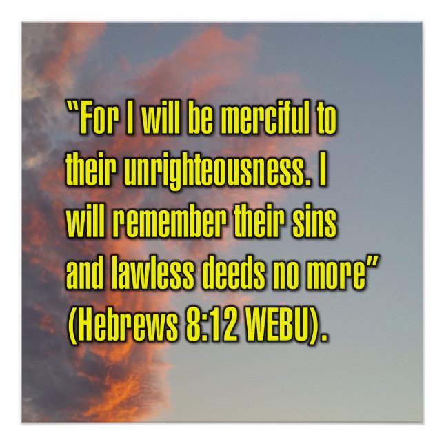 Póster Hebreos 8:12 WEBU (Anverso)