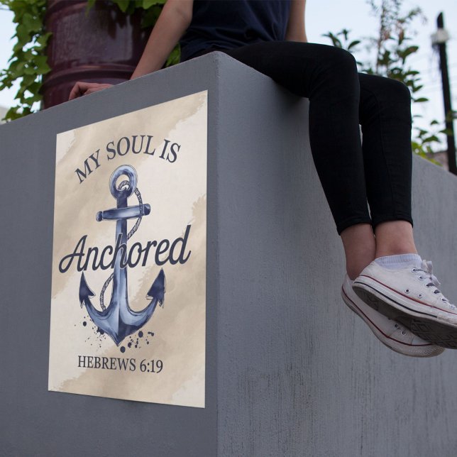 Póster Hebreos de Soul Anclado 6:19 Biblia Verse (Subido por el creador)