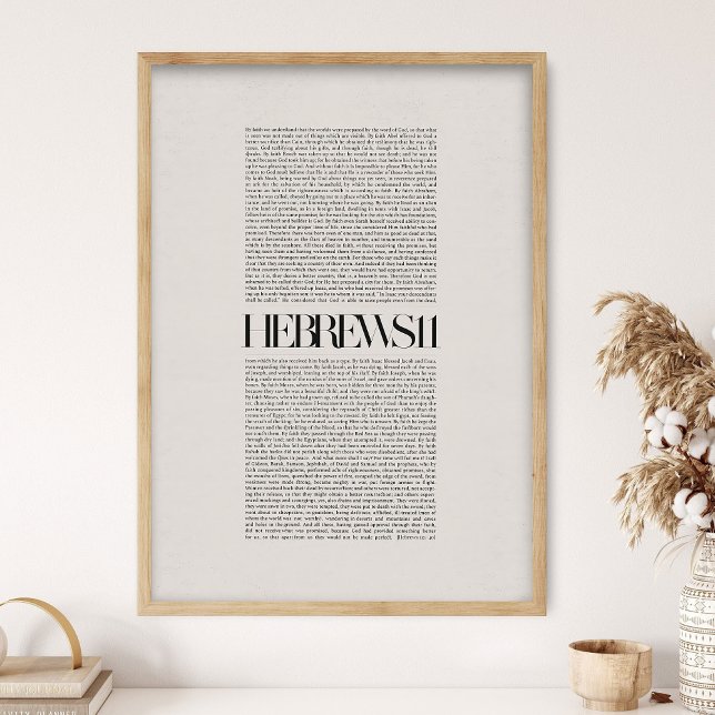 Póster Hebrews 11, Bible Verse, Modern Bible, Scripture  (Subido por el creador)