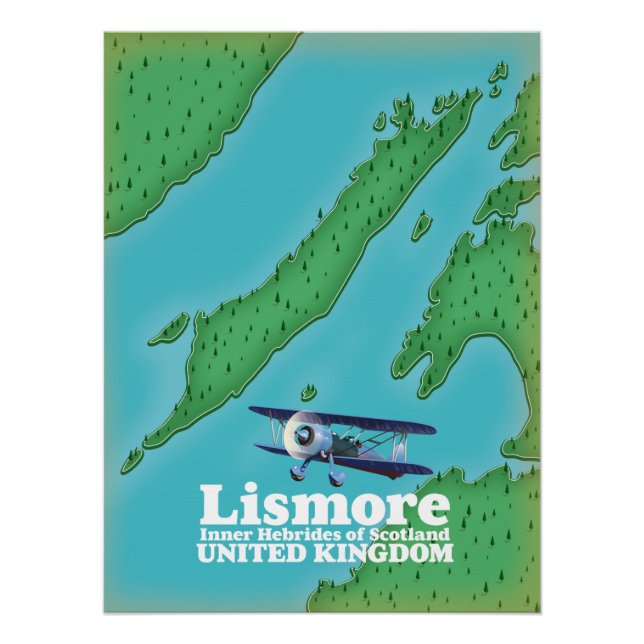 Póster Hébridas Interiores de Escocia, Lismore. (Anverso)