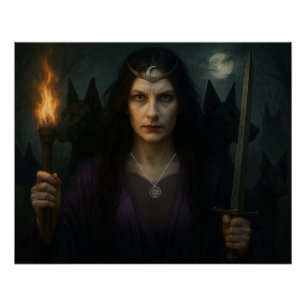 Póster Hecate, diosa de la encrucijada brillante