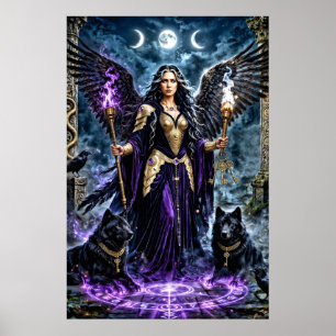 Póster Hécate: Diosa de la Magia y las Encrucijadas