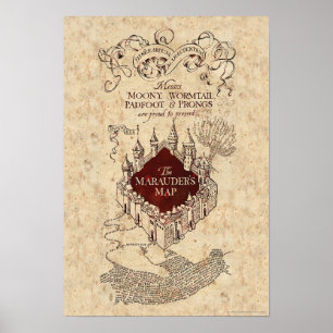 Póster Hechizo de Harry Potter   Mapa del Merodeador