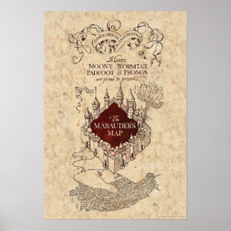 Póster Hechizo de Harry Potter | Mapa del Merodeador