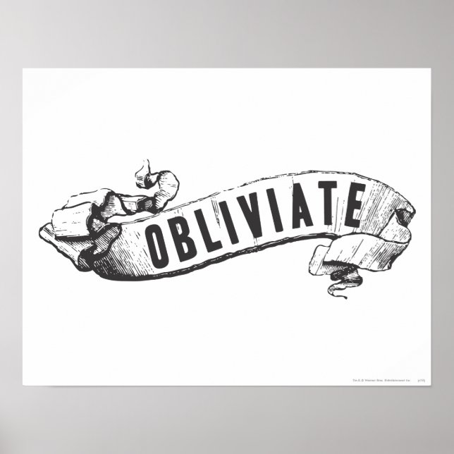 Póster Hechizo de Harry Potter | Obliviate (Frente)