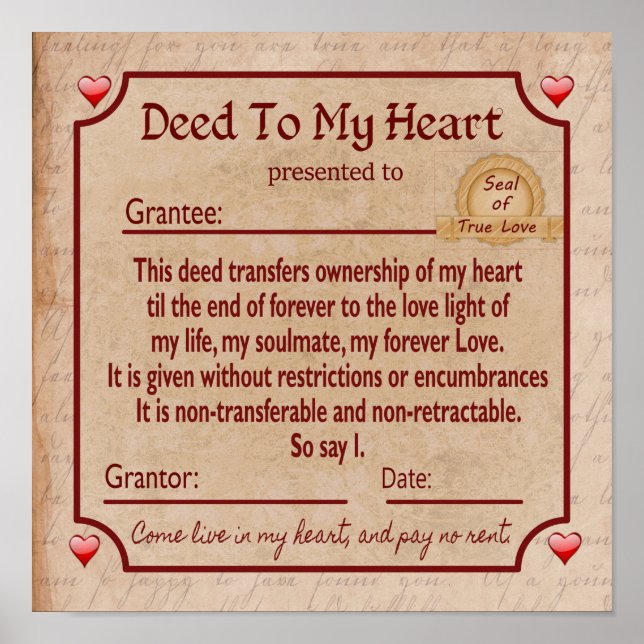 Póster HECHO A MI CORAZÓN _ Una declaración romántica (Frente)