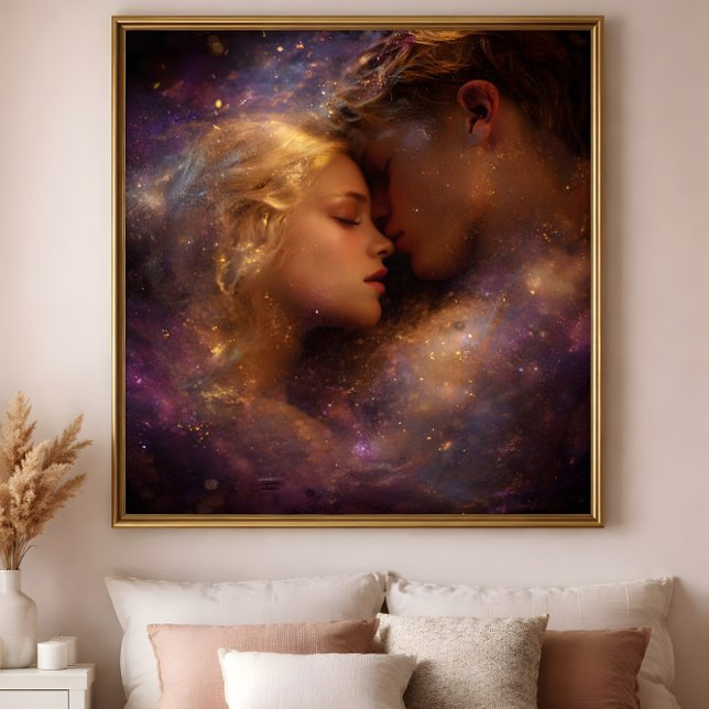 Póster Hecho de Luz Estelar: Un Abrazo de Amor Celestial (Subido por el creador)