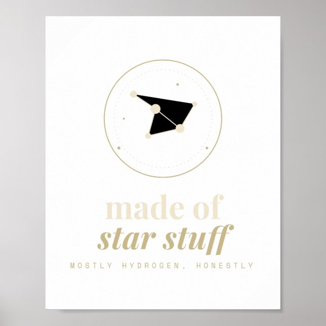 Póster Hecho de Material Estelar Astronomía Celeste Mate  (Frente)