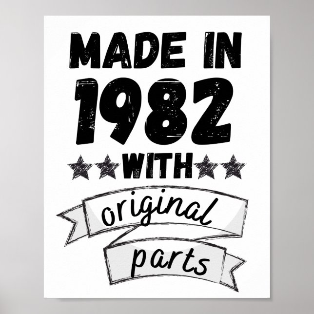 Póster hecho en 1982 con piezas originales, (Frente)