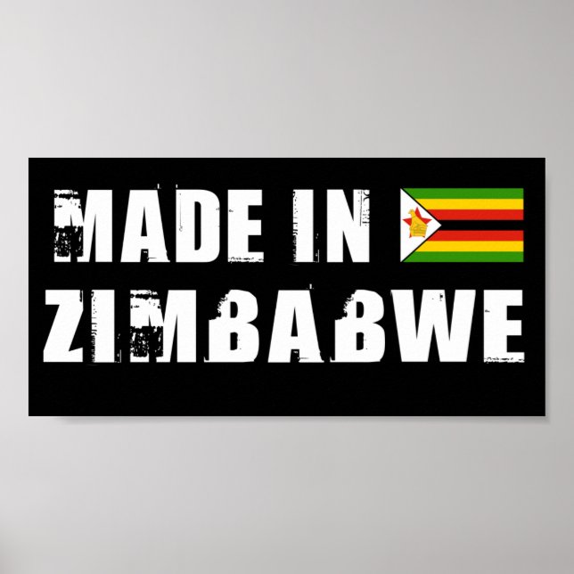 Póster Hecho en Zimbabue (Frente)
