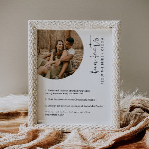 Póster Hechos divertidos sobre la novia y el Rótulo Groom