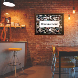 Póster Hechos no palabra proverbio inspirador