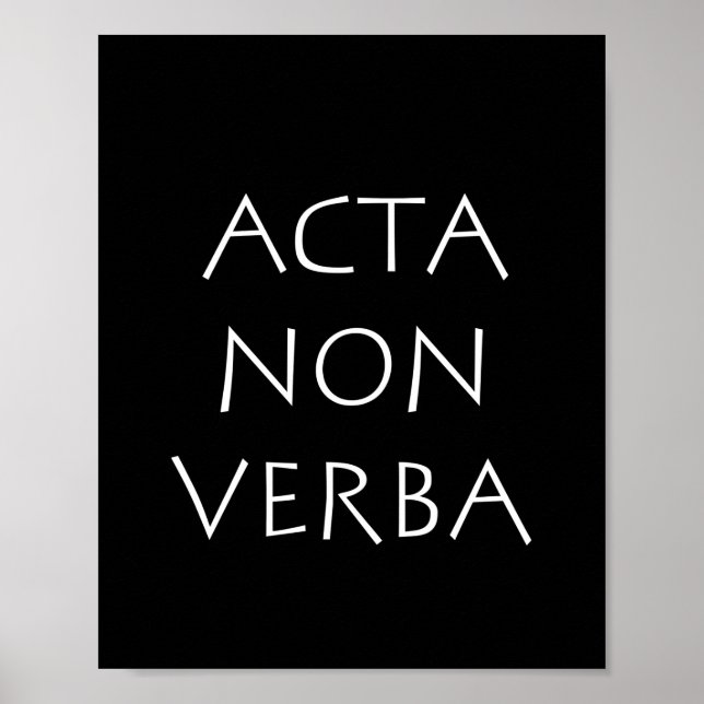 Póster Hechos, no palabras (Frente)