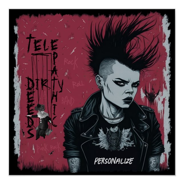 Póster Hechos sucios y telépatos que tiene la apariencia  (Anverso)