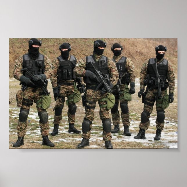 Póster Heckler & Koch Policía Serbia 2 (Frente)