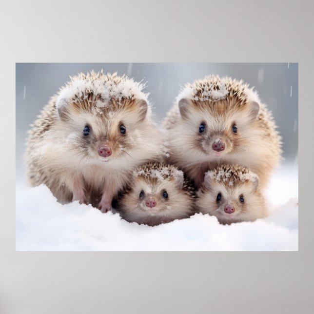 Póster Hedgehog Animal Wild Beauty Freedom Wilderness Art (Frente)