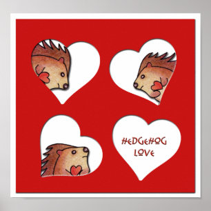 Póster Hedgehog Love!