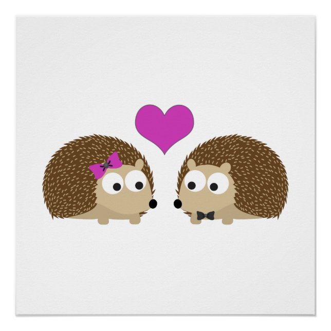 Póster Hedgehog Love (Anverso)