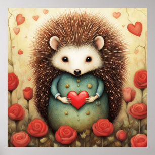 Póster Hedgehog Love 2