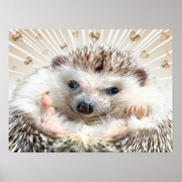 Póster Hedgehog Love Poster