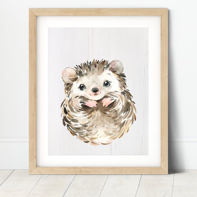 Póster Hedgehog Woodland Nursery Art Print (Subido por el creador)