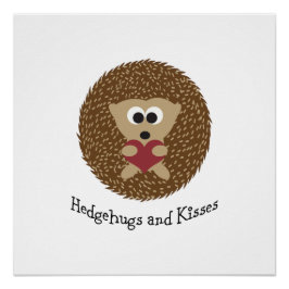 Póster Hedgehugs and Kisses Hedgehog