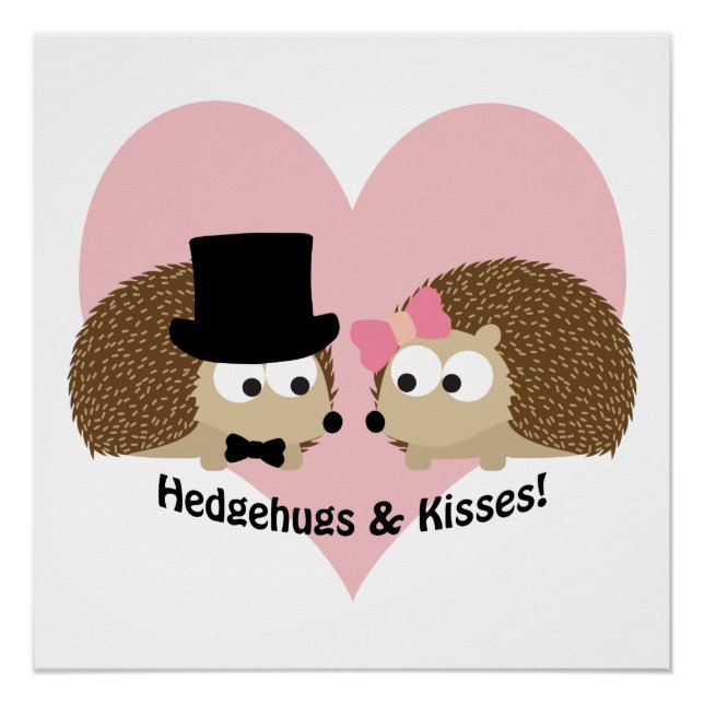 Póster Hedgehugs and Kisses Hedgehog Pareja (Anverso)