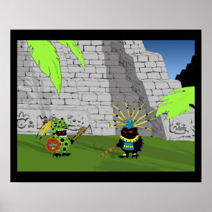 Póster Hedgeogs precolombinos