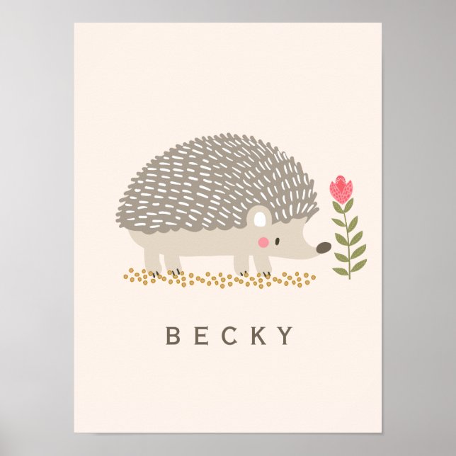 Póster Hedgie Feliz  (Frente)
