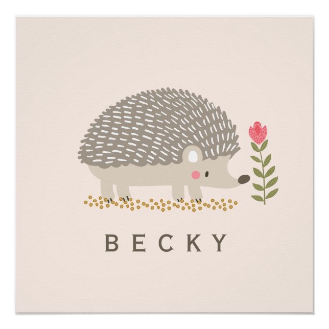 Póster Hedgie Feliz  (Anverso)
