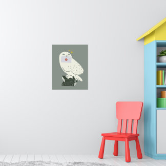 Póster Hedwig con carta Dibujo caprichoso