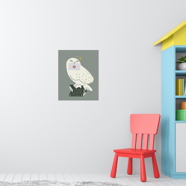 Póster Hedwig With Letter Whimsical Drawing (Guardería 1)