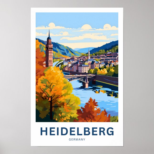 Póster Heidelberg Alemania Viaje Imprimir (Frente)